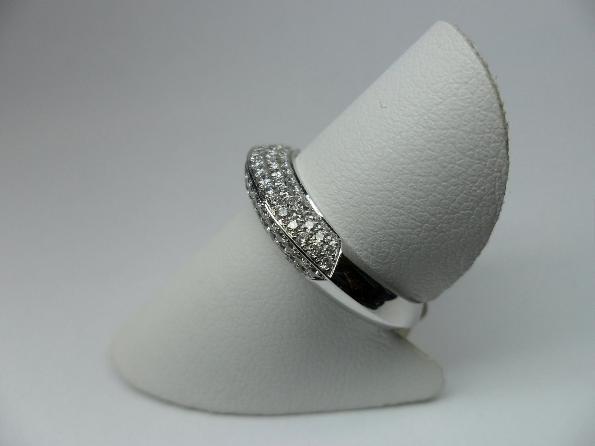 Bol Pavé Facet Ring Witgoud